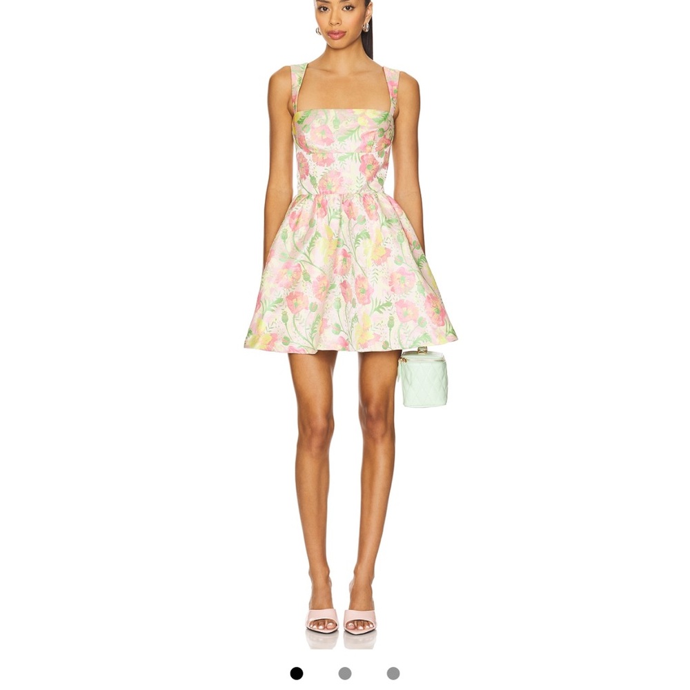 Lovers + Friends Floral Mini Dress - Pink and Green